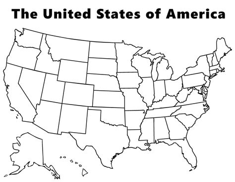 united states  america map coloring page  printable