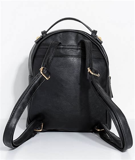 black faux leather mini backpack zumiez