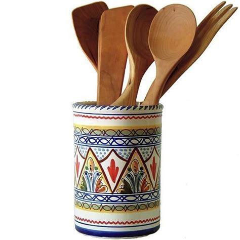 multicolor utensil holder  spain ceramics  gifts