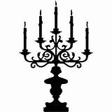 Candelabra sketch template