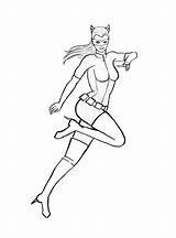Gato Catwoman Superhero Tudodesenhos Ecoloring Popular sketch template