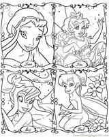 Coloring Pages Disney Fairies Fairy Printable Print Tinkerbell Color Magic Kids Rainbow Jr Pixie Cartoons Hollow Adult Coloringhome Library Clipart sketch template