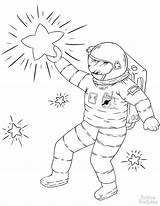 Astronaut Astronauta Astronaute Astronomy Astronauci Stelle Coloriages sketch template
