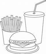 Coloring Fries French Pages Kids Meal sketch template