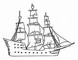 Drawing Ship Pirate Simple Galleon Coloring Easy Rear Draw Boat Kids Pages Kidsplaycolor Ships Drawings Getdrawings Cargo Paintingvalley sketch template