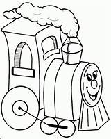 Colorear Tren Vagones Locomotora Coches Tres Trem Pintarcolorear Niño sketch template