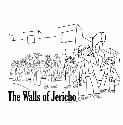 joshua walls  jericho coloring pages clip art library