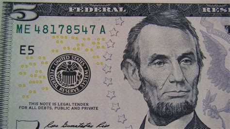 Cédula Nota Cinco 5 Dólares Americanos Flôr De Estampa R 34 90 Em