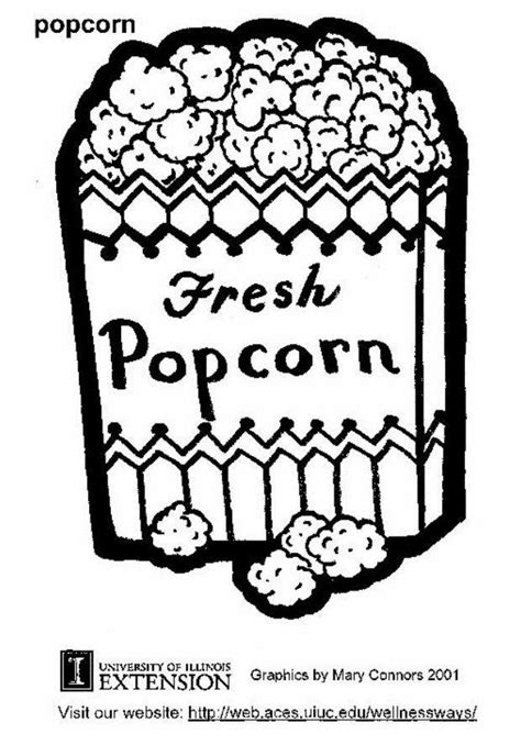 popcorn coloring pages coloring home
