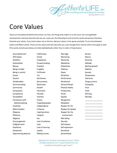 life coaching worksheets    life coaching worksheets core beliefs core values