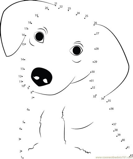 dog dot  dots coloring page  printable coloring pages  kids