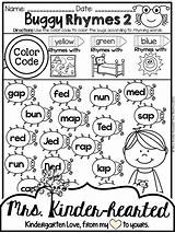 Kindergarten Worksheets Spring Rhyming Words Color Literacy Math Bugs Activities Choose Board Practice Students Bug Grade sketch template