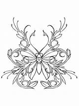 Coloring Butterfly Intricate Pages Printable Getcolorings Getdrawings Etsy sketch template