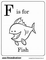 Fish Printable Coloring Alphabet Timvandevall Letter Ff Book Tim Kids Pages Preschool sketch template