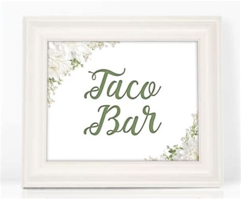 printable taco bar sign raspberry swirls