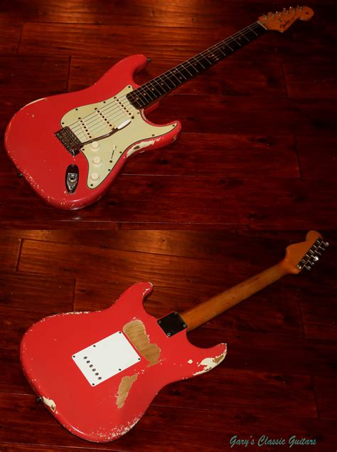 fender stratocaster fee0853 1963 fiesta red guitar for sale garys classic guitars