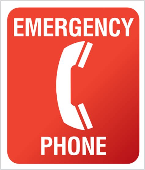 emergency phone sign
