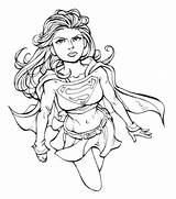 Supergirl Zor sketch template