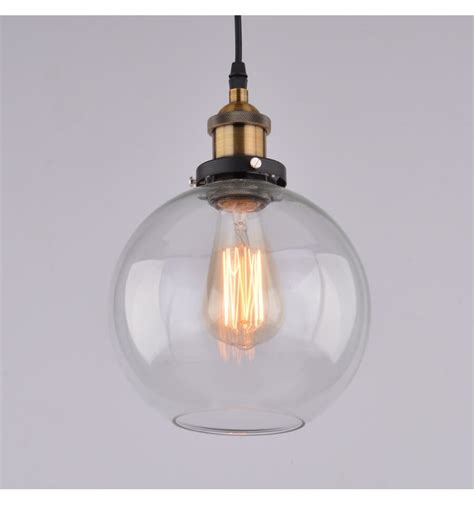 hanglamp design bol transparant glas  cm  olivia