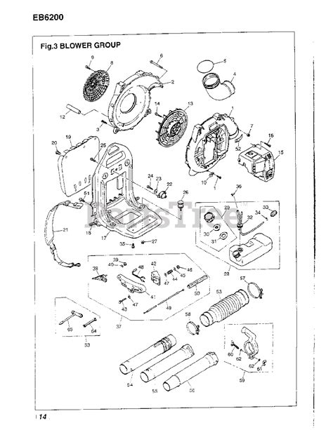 redmax eb  redmax backpack blower    blower group parts lookup  diagrams