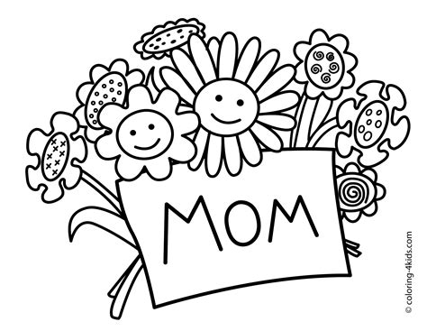 happy moms day coloring page  printable coloring pages  kids