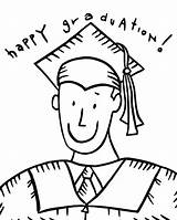 Graduation Coloring Pages Happy Boy Cap Little Colorluna Blue Drawing Color Boys Draw Printable Part Library Getdrawings Getcolorings Comments sketch template