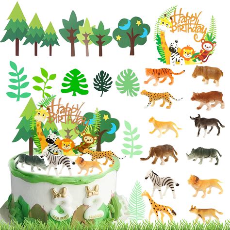 buy  pcs jungle safari animal cake toppers safari animals figures