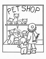 Coloring Pet Pages Town Animals Pets Shop Colouring Kids Sagwa Worksheet Animal Christmas Color Printable Cashier Children Print Wuppsy Luxury sketch template