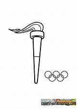 Torch Olympic Coloring Pages Template Sketch sketch template