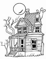 Halloween Coloring Pages Printable Kids Color Sheets School Colouring Print Scary Children Colour Book Collection 2010 House Haunted Printables Patterns sketch template