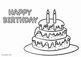 Cake Birthday Coloring Pages Printable Cakes Happy Drawing Kids Cool2bkids Marvelous Coloringpagesonly Getdrawings sketch template