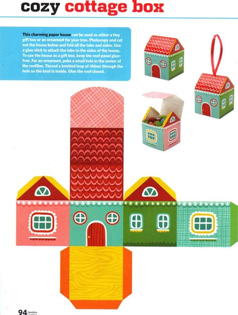 images   house printable craft templates box house