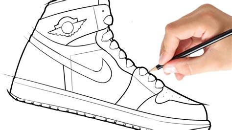 draw  shoe air jordan  youtube unique drawings