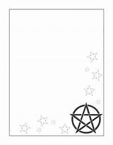 Pentagram Pages Printable Coloring Pagan Journal Book Wiccan Shadows Bos Spell Moon Spells Stationary Stars Witch Blank Wicca Choose Board sketch template