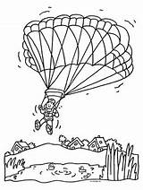 Parachute Springen Parachutes Parachutespringen Colouring sketch template