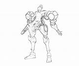 Samus Metroid Aran Smash Coloringhome sketch template