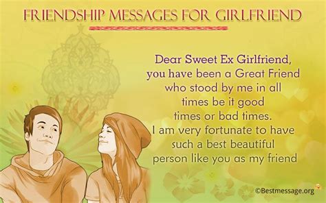 Romantic Friendship Messages For Girlfriend Message For
