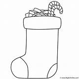 Christmas Coloring Stocking Stockings Candy Printable Pages Canes Gifts Filled Bigactivities Stuffed Kids sketch template