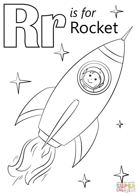 letter    rocket coloring page  printable coloring pages