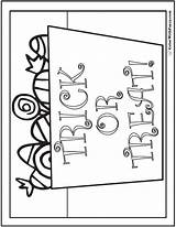Coloring Halloween Pages Printable Trick Treat Pdf Colorwithfuzzy sketch template