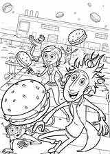 Coloring Cloudy Chance Pages Meatball Kidz Krafty Center sketch template