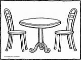Table Coloring Chair Chairs Furniture Drawing Pages Color Getdrawings Getcolorings Round Printable Popular sketch template