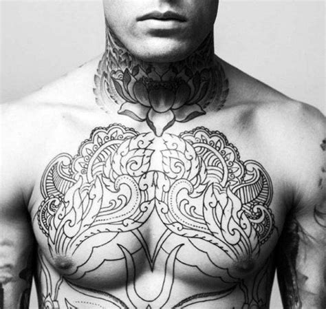 Top 40 Neck Tattoo Ideas [2020 Update] Full Chest Tattoos Best Neck