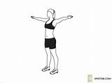 Arm Circles Exercise sketch template