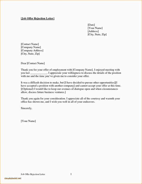 awesome sample letter accepting job offer  declining career objective