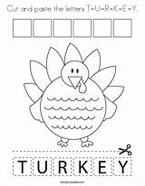 Cut Paste Coloring Letters Thanksgiving Worksheets Twistynoodle Pages Noodle Preschool Built California Usa Choose Board sketch template