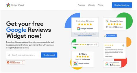 modern google review widgets   website