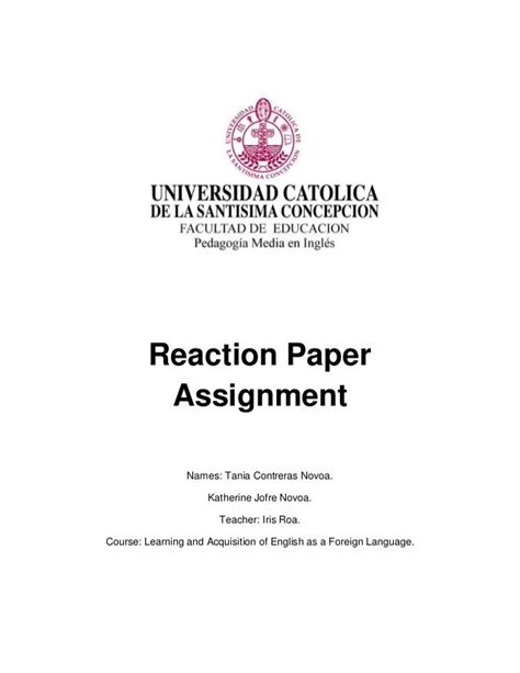 reaction paper