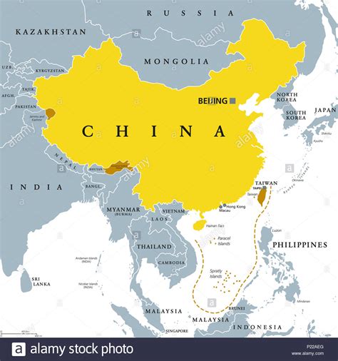 república china república popular china mapa político gente área