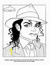 Coloring Jackson Michael Pages Thriller Divyajanani sketch template